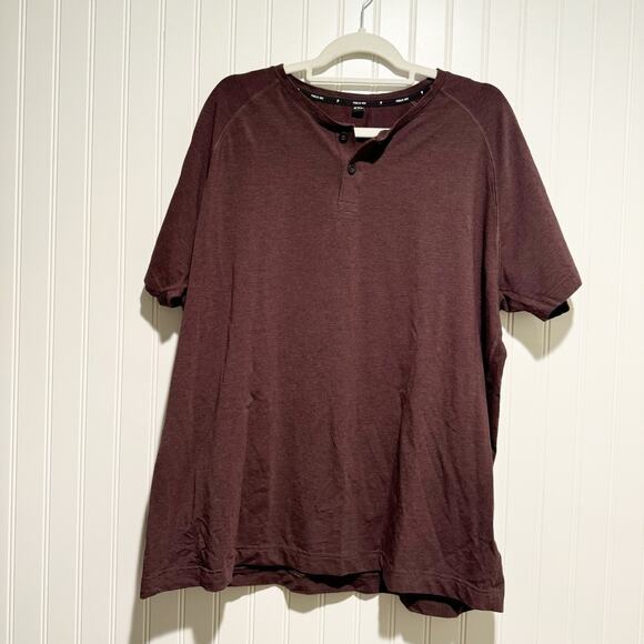 Public Rec Purple Go To Short Henley Shirt Mens XXL - Picture 2 of 6